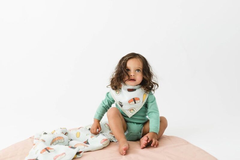 LouLou Lollipop Muślinowy śliniak set 2 szt. Sushi