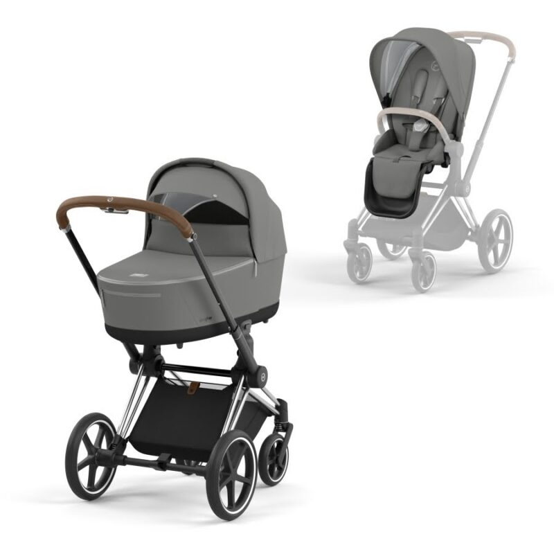 Wózek dziecięcy 2w1 Cybex Priam 4.0 Chrome/Brown - Soho Grey