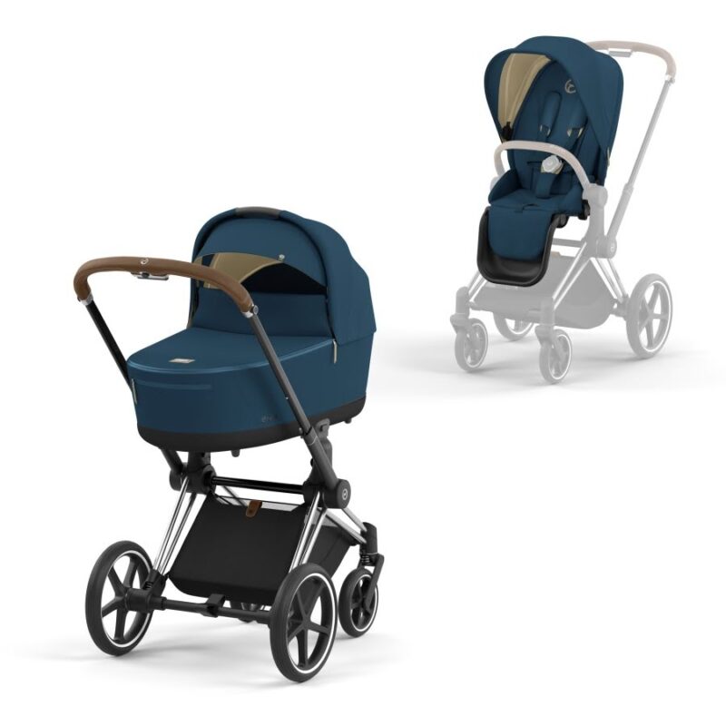 Wózek dziecięcy 2w1 Cybex Priam 4.0 Chrome/Brown - Mountain Blue