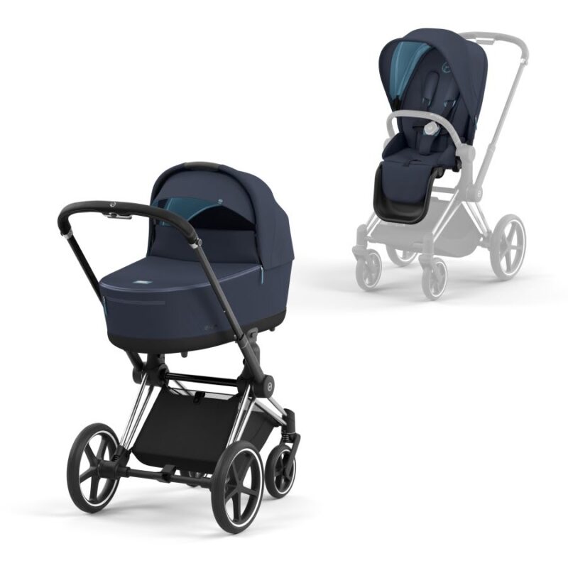Wózek dziecięcy 2w1 Cybex Priam 4.0 Chrome/Black - Nautical Blue