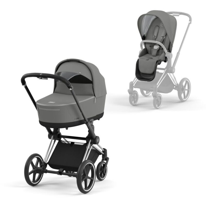 Wózek dziecięcy 2w1 Cybex Priam 4.0 Chrome/Black - Soho Grey