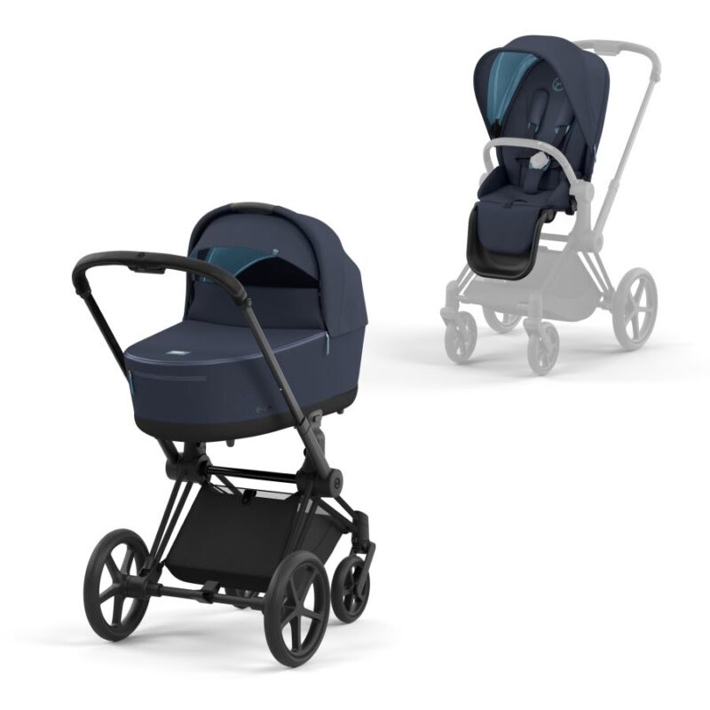 Wózek dziecięcy 2w1 Cybex Priam 4.0 Matt/Black - Nautical Blue