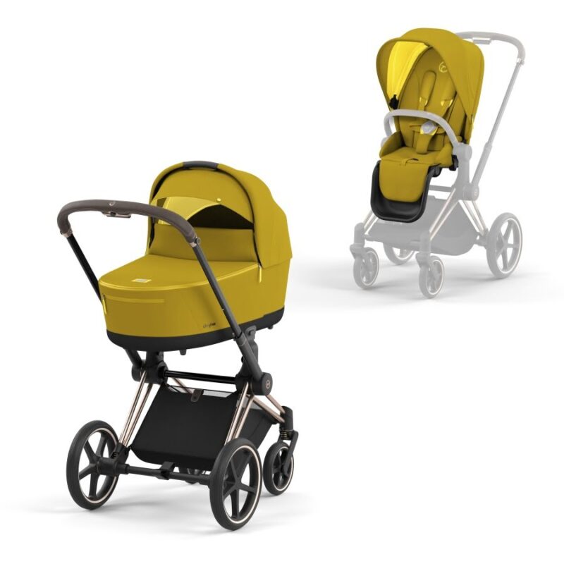 Wózek dziecięcy 2w1 Cybex Priam 4.0 Rose Gold - Mustard Yellow