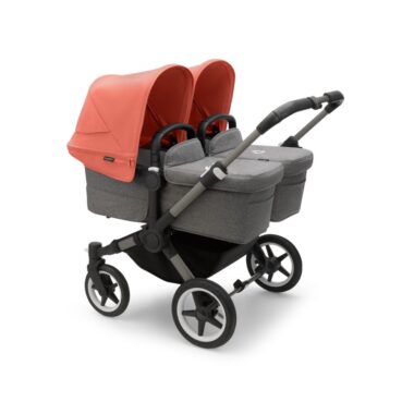 Bugaboo Donkey 5 Twin Graphite-Grey Melange Sunrise Red