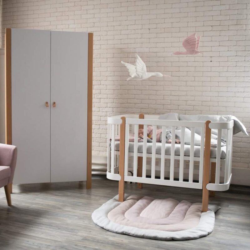 Łóżeczko dziecięce Veres Monaco White Natural