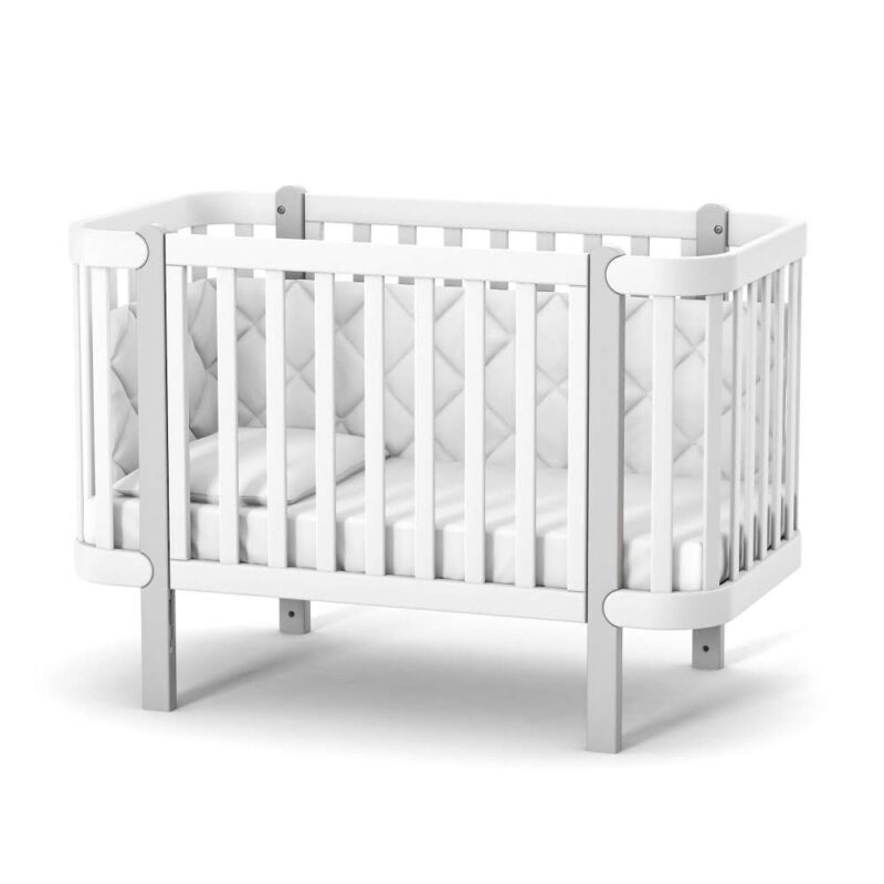 Łóżeczko dziecięce Veres Monaco White Grey