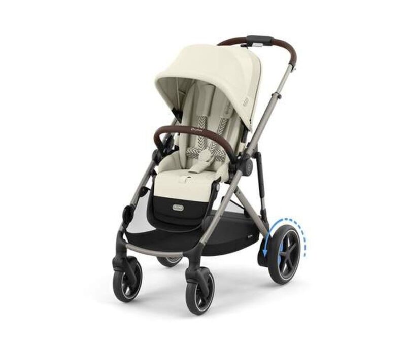 Wózek Spacerowy Cybex e-Gazelle S Seashell Beige (Taupe Frame)