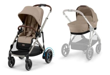 Wózek dziecięcy 2w1 Cybex e-Gazelle S Almond Beige (Taupe Frame)