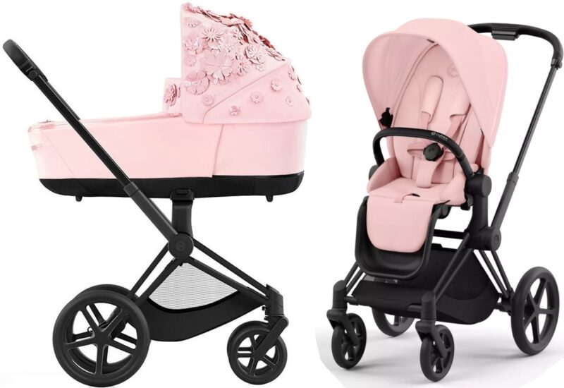 cybex-priam-40-gondola-lux-simply-flowers-pink 2w1