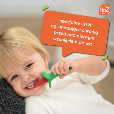 Szczoteczka silikonowa na ząbkowanie Razberry wiek