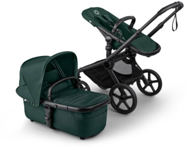 Bugaboo Fox 5 Renew - wielofunkcyjny wózek dziecięcy, zestaw 2w1 | Komplet Black / Fern Green